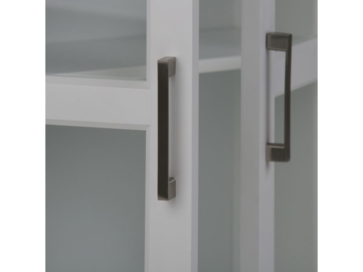 Simpli Home Avington Two Door Wall Bath Cabinet with Cubbies, , large