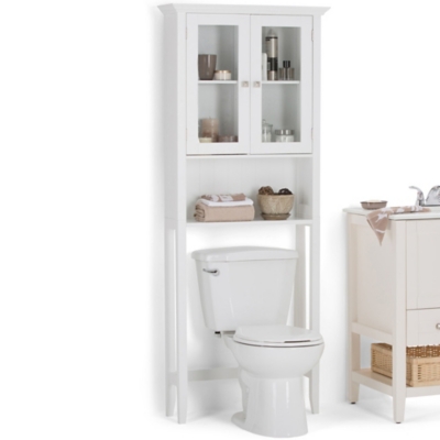 Acadian 68.4 inch H x 27.6 inch W Over The Toilet Space Saver Bath Cabinet in Pure White