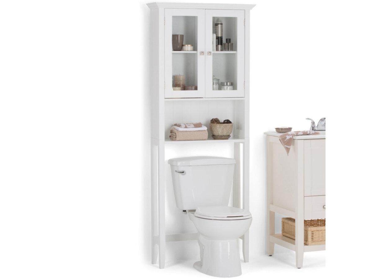 Simpli Home Acadian Over The Toilet Space Saver Bath Cabinet, , large