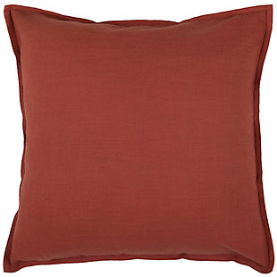 Looking for an instant room makeover? This delightful throw pillow is the perfect addition to your space. Mix and match for a winning combination.100% cotton | Cotton slub | Half inch flange  | Light texture | Mix and match for a winning combination | Red | Polyfill | Imported