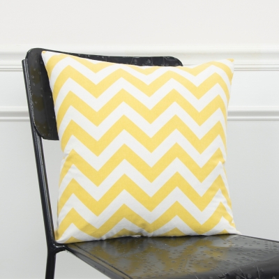 Home Accents Chevron Throw Pillow, Yellow, large