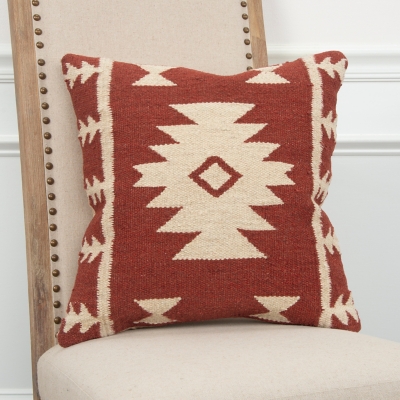 Home Accents Southwestern Stripe Throw Pillow, Red, large