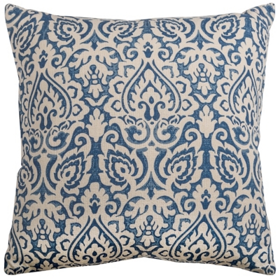 Home Accents Damask Throw Pillow, Navy