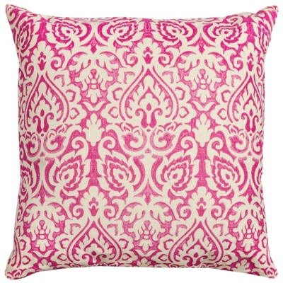 A600019361 Home Accents Damask Throw Pillow, Pink sku A600019361