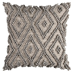 Home Accents Textured Diamond Geometric Throw Pillow, , rollover