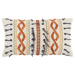 Home Accents Geometric Tassels Throw Pillow, , large