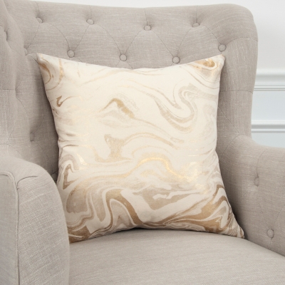 A600019437 Home Accents Abstract Throw Pillow, Gold sku A600019437