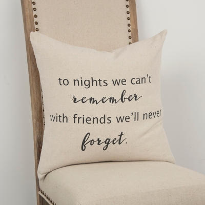 A600019453 Home Accents Sentiment Throw Pillow, Natural sku A600019453