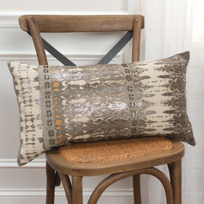 A600019463 Home Accents Distressed Tribal Throw Pillow, Gray sku A600019463