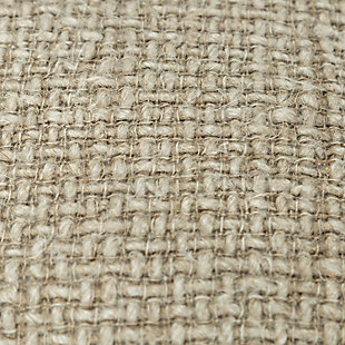 This pillow is part of the Donny Osmond Home Collection. Texture, soft texture, beautifully appointed texture, sophisticated texture!  How many ways can we describe this beautifully skin-friendly blending of linen and soft, soft, soft cotton yarning to create a divinely textured pillow that is classic in its appeal and timeless in its divinity. This pillow features a solid coordinating cotton canvas back. Please note that given the chunky nature of these soft yarns, should the end of one “sprout”, it should NOT be considered a flaw. It will simply be where one yarn stopped and another began in the weaving process. Simply clip closely with a scissor and it will be restored promptly to perfection. The simplicity of the weave with the best of natural fibers give this pillow an organic artistry unsurpassed.Linen | Solid woven linen | Soft textural weave | Solid coordinating back | Dry clean only | Brown | Polyfill | Imported