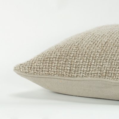 Rizzy Home 20"X20" Poly Filled Pillow, Brown/Beige, large