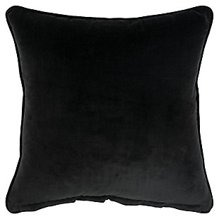 Rizzy Home 20"X20" Poly Filled Pillow, Black/Gray, large