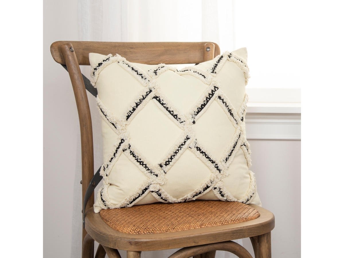 Ash Diamond Throw Pillow