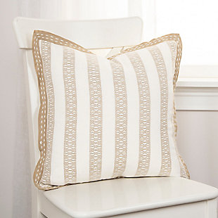 Home Accents Stripe Throw Pillow, Brown/Beige, rollover