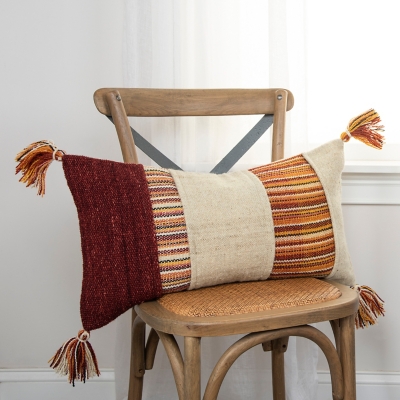 Rizzy Home 14"X26" Poly Filled Pillow, , rollover