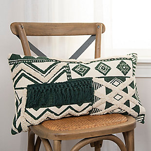 Home Accents Geometric Embroidered Throw Pillow, , rollover