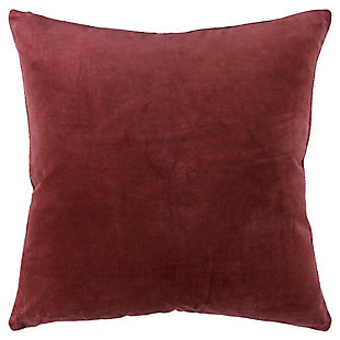 Home Accents Velvet Throw Pillow, Orange, large