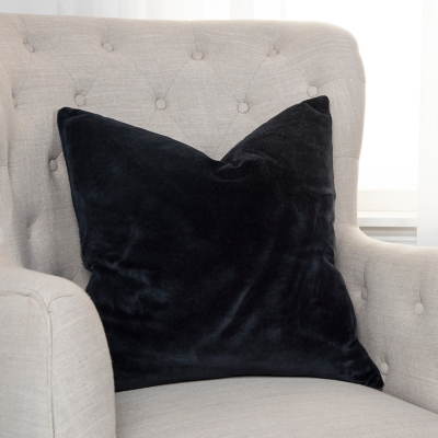 Large black velvet online pillows