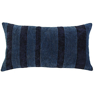 Home Accents Modern Stripe Velvet Throw Pillow, , large