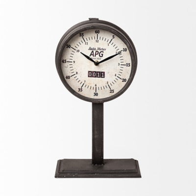 Black Round Face Table Clock