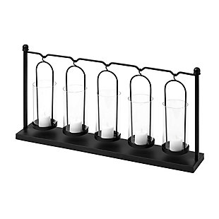 Black Five Candle Table Candle Holder, , large