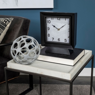 Black Square Table Clock