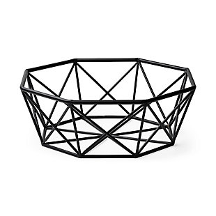 Large Metal Hexagonal Bowl, , large