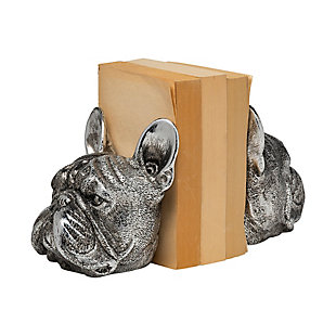 Silver Bulldog Bookends, , large