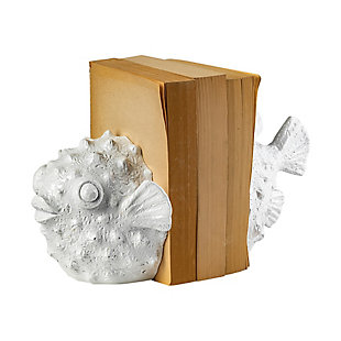 White Puffer Fish Bookend, , large