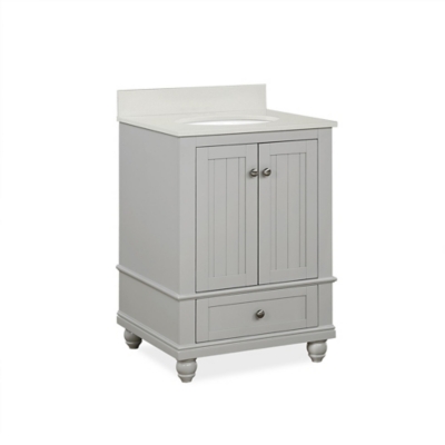 Atwater Living Jazmyne   Bathroom Vanity, 24 Inch, Gray, Gray, large