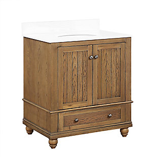 Atwater Living Jazmyne 30 Inch Bathroom Vanity with Sink, Natural, Natural Rustic, large