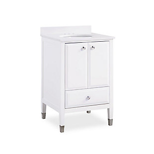 Atwater Living Brinley Bathroom Vanity, 24 Inch, White, White, large