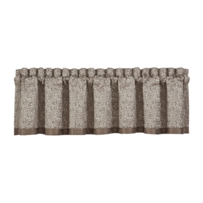 J. Queen New York Cracked Ice Window Straight Valance, Taupe