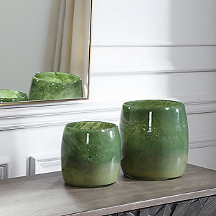 Uttermost Matcha Green Glass Vases (Set of 2), , rollover