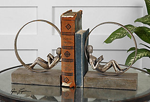 Uttermost Lounging Reader Antique Bookends (Set of 2), , rollover