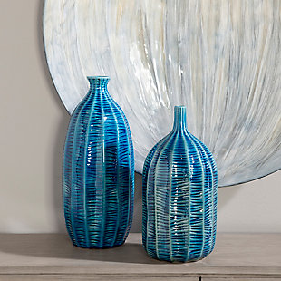 Uttermost Bixby Blue Vases (Set of 2), , rollover