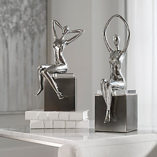 Uttermost Jaylene Silver Sculptures (Set of 2), , rollover
