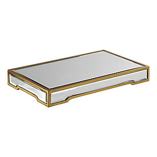 Beveled Mirrors Make Their Way Around This Tray, Accented By Bright Gold Leaf.Uttermost's accessories combine premium quality materials with unique high-style design. | With the advanced product engineering and packaging reinforcement, uttermost maintains some of the lowest damage rates in the industry.  each product is designed, manufactured and packaged with shipping in mind. | Beveled mirrors make their way around this tray, accented by bright gold leaf.