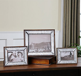 Uttermost Daria Antique Mirror Photo Frames (Set of 3), , rollover