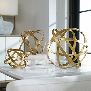 Uttermost Stetson Gold Spheres (Set of 3), , rollover