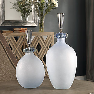 Uttermost Leah Bubble Glass Containers (Set of 2), , rollover