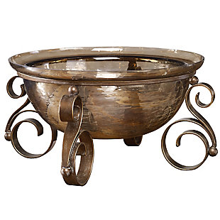 Uttermost Alya Bronze Glass Bowl, , large
