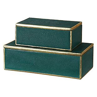 Uttermost Karis Emerald Green Boxes (Set of 2), , large