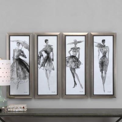Uttermost Fashion Sketchbook Art, Set of 4, , rollover