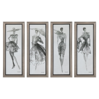 Uttermost Fashion Sketchbook Art, Set of 4, , large