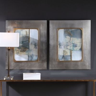 Uttermost Gilded Whimsy Abstract Prints, Set of 2, , rollover