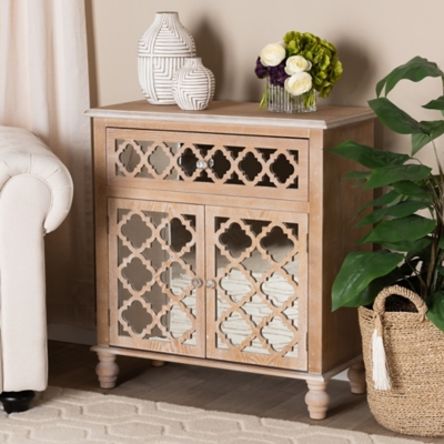 Leah 1-Drawer Quatrefoil Storage Cabinet