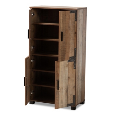 Cyrille 4-Door Shoe Cabinet, Brown