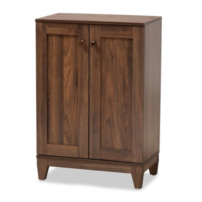 2-Door Shoe Cabinet (9-Pair), Brown