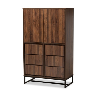 Neil Storage Cabinet, Brown/Black